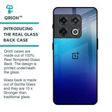 Blue Rhombus Pattern Glass Case for OnePlus 10 Pro