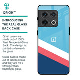 Pink & White Stripes Glass Case For OnePlus 10 Pro