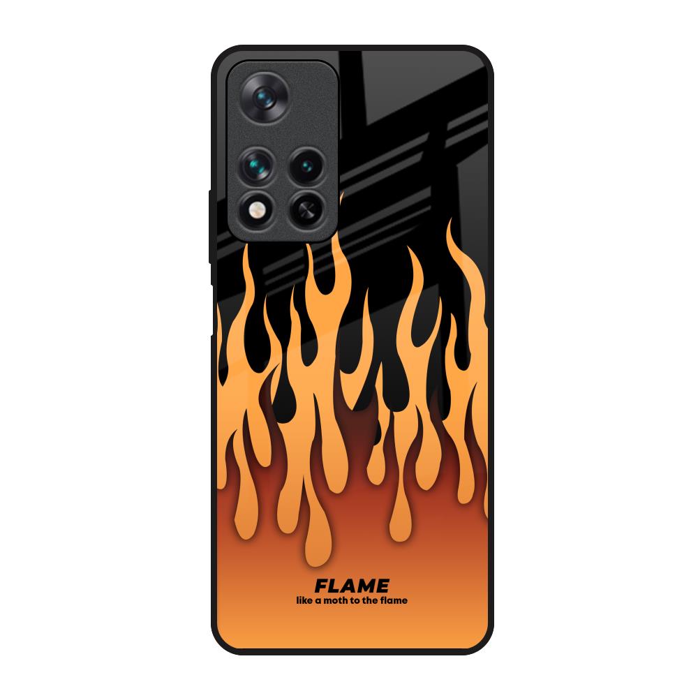 Fire Flame Redmi Note 11 Pro 5G Glass Back Cover Online