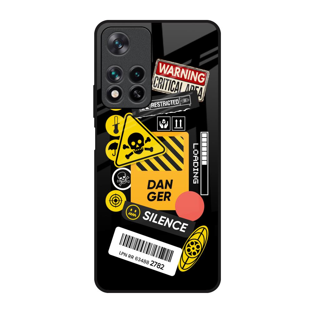 Danger Signs Redmi Note 11 Pro 5G Glass Back Cover Online