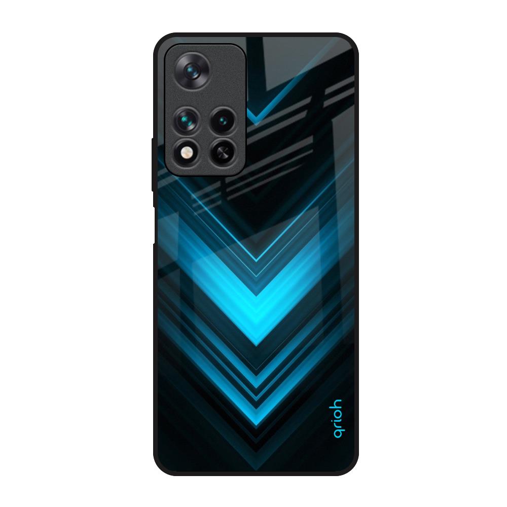 Vertical Blue Arrow Redmi Note 11 Pro 5G Glass Back Cover Online