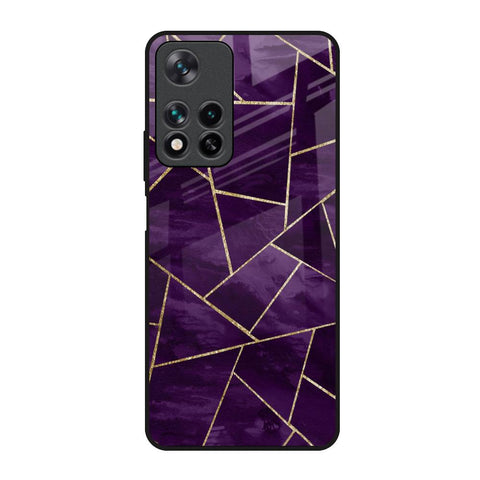 Geometric Purple Redmi Note 11 Pro 5G Glass Back Cover Online
