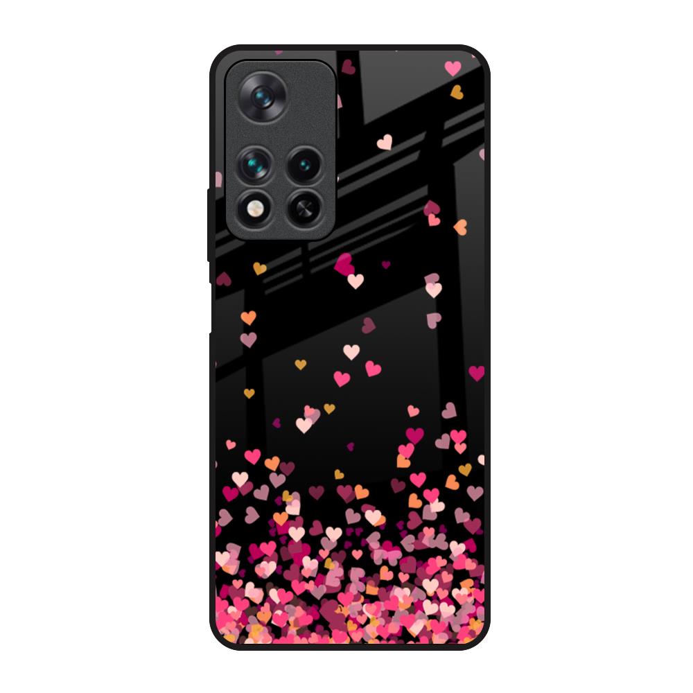 Heart Rain Fall Redmi Note 11 Pro 5G Glass Back Cover Online