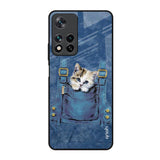 Kitty In Pocket Redmi Note 11 Pro 5G Glass Back Cover Online