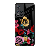 Floral Decorative Redmi Note 11 Pro 5G Glass Back Cover Online