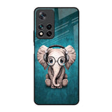 Adorable Baby Elephant Redmi Note 11 Pro 5G Glass Back Cover Online