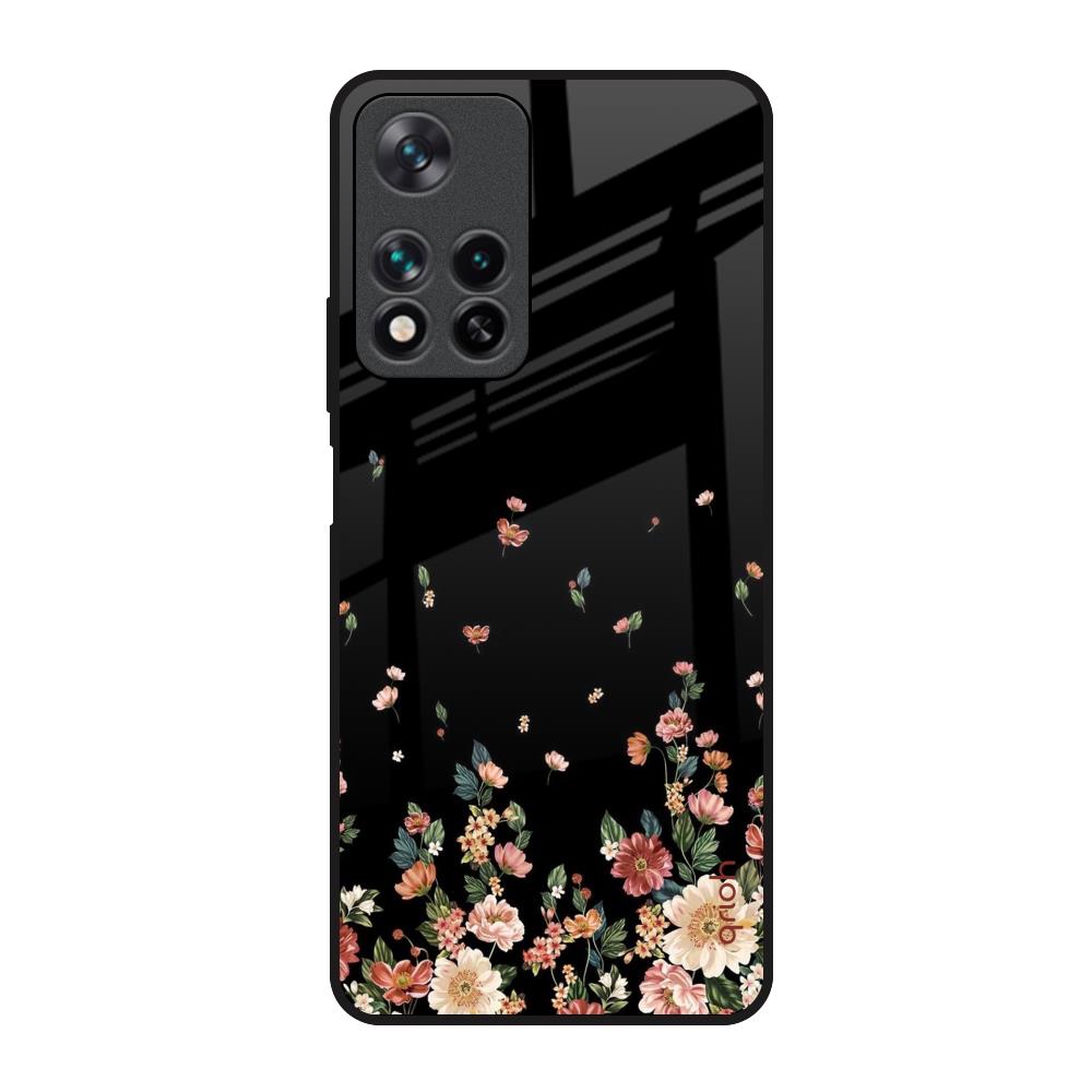 Floating Floral Print Redmi Note 11 Pro 5G Glass Back Cover Online