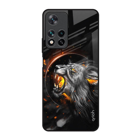 Aggressive Lion Redmi Note 11 Pro 5G Glass Back Cover Online