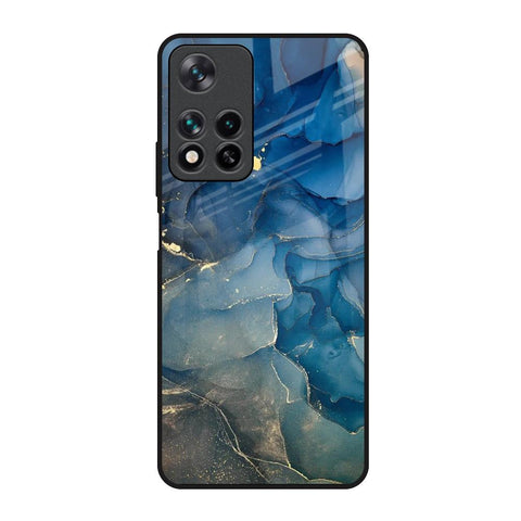 Blue Cool Marble Redmi Note 11 Pro 5G Glass Back Cover Online