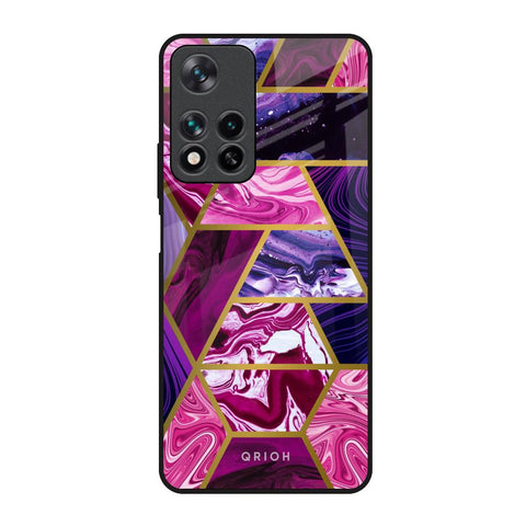 Electroplated Geometric Marble Redmi Note 11 Pro 5G Glass Back Cover Online