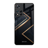 Sleek Golden & Navy Redmi Note 11 Pro 5G Glass Back Cover Online