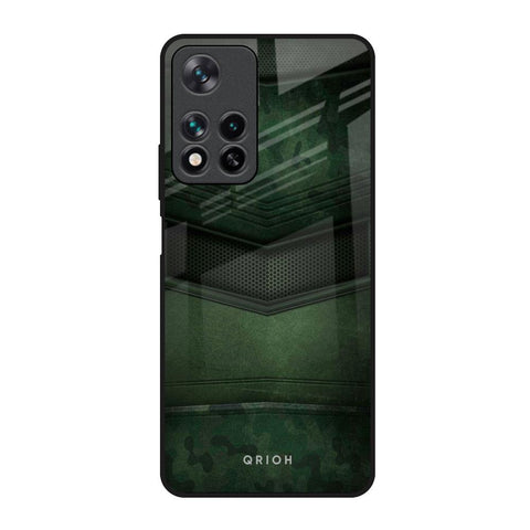 Green Leather Redmi Note 11 Pro 5G Glass Back Cover Online