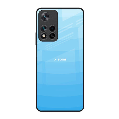 Wavy Blue Pattern Redmi Note 11 Pro 5G Glass Back Cover Online