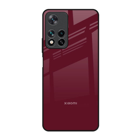 Classic Burgundy Redmi Note 11 Pro 5G Glass Back Cover Online