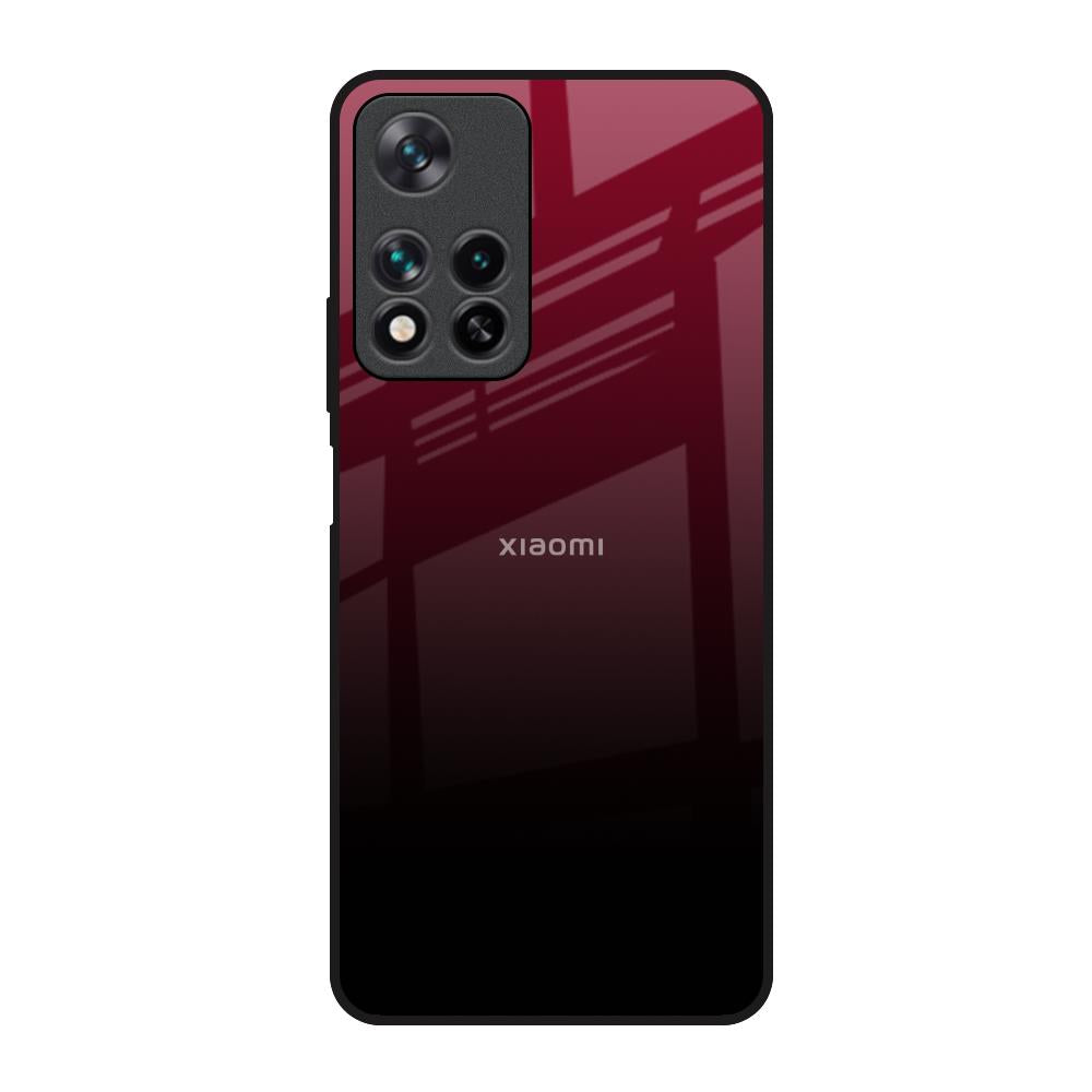 Wine Red Redmi Note 11 Pro 5G Glass Back Cover Online