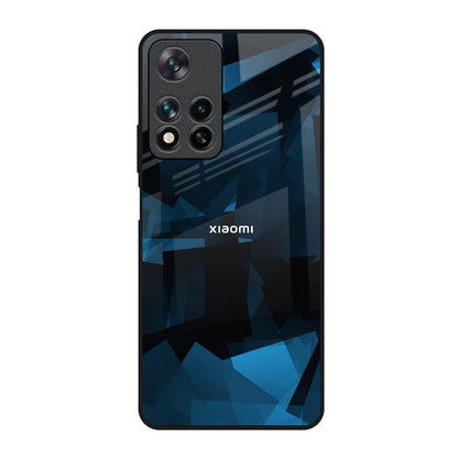Polygonal Blue Box Redmi Note 11 Pro 5G Glass Back Cover Online