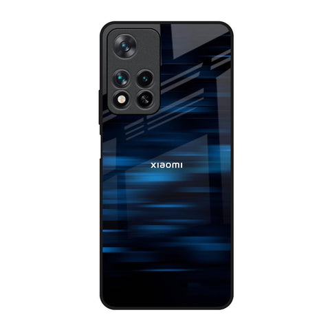 Blue Rough Abstract Redmi Note 11 Pro 5G Glass Back Cover Online