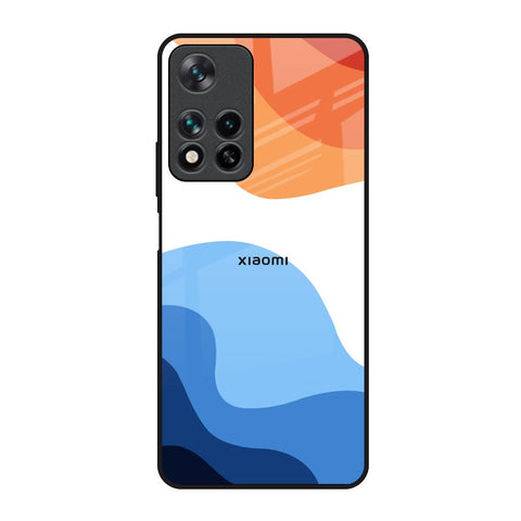 Wavy Color Pattern Redmi Note 11 Pro 5G Glass Back Cover Online