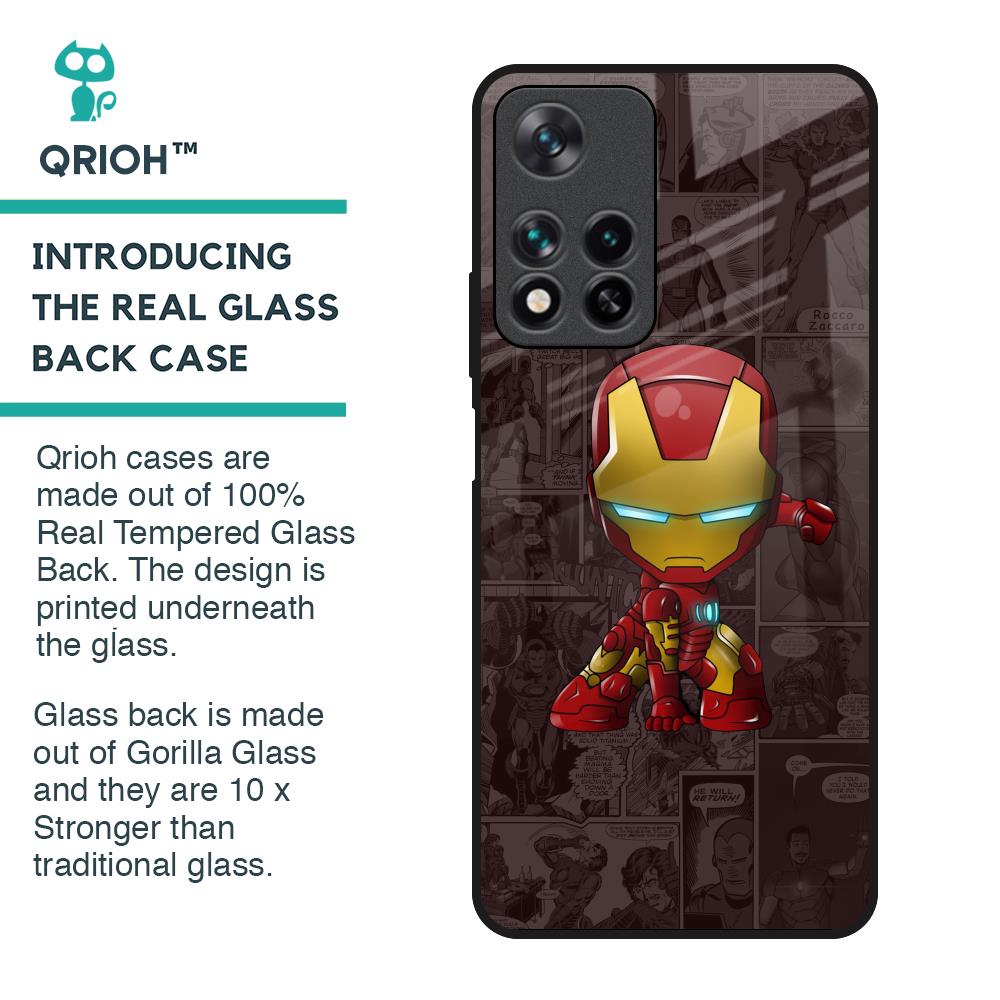 Angry Baby Super Hero Glass Case for Redmi Note 11 Pro 5G
