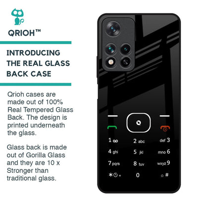 Classic Keypad Pattern Glass Case for Redmi Note 11 Pro 5G