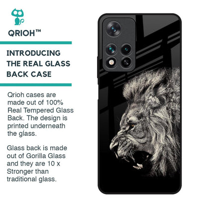 Brave Lion Glass Case for Redmi Note 11 Pro 5G