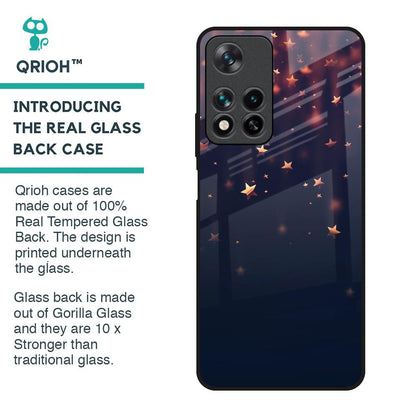 Falling Stars Glass Case For Redmi Note 11 Pro 5G