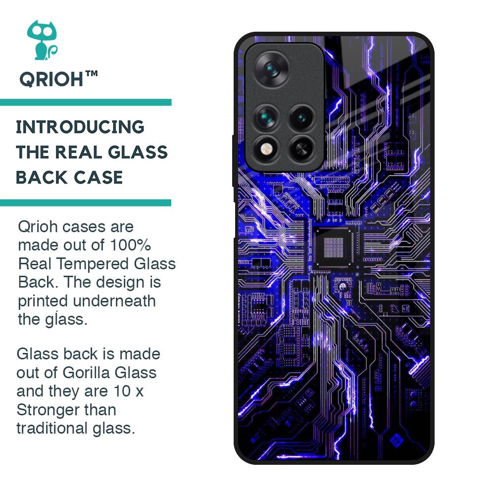 Techno Color Pattern Glass Case For Redmi Note 11 Pro 5G