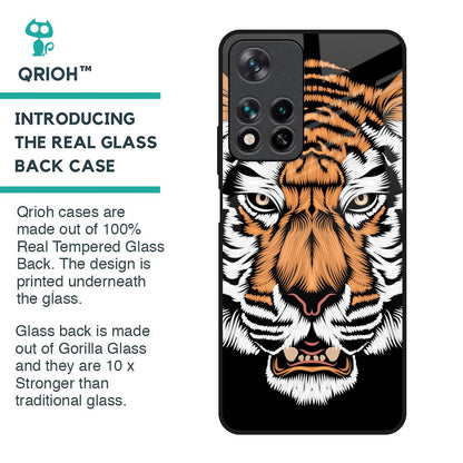 Angry Tiger Glass Case For Redmi Note 11 Pro 5G
