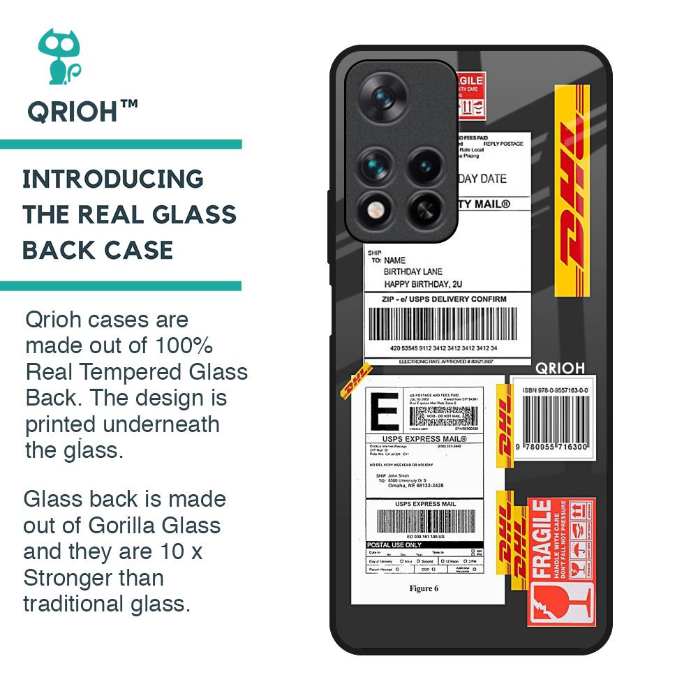 Cool Barcode Label Glass Case For Redmi Note 11 Pro 5G