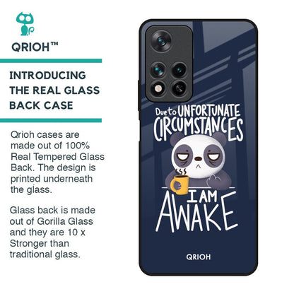 Struggling Panda Glass Case for Redmi Note 11 Pro 5G