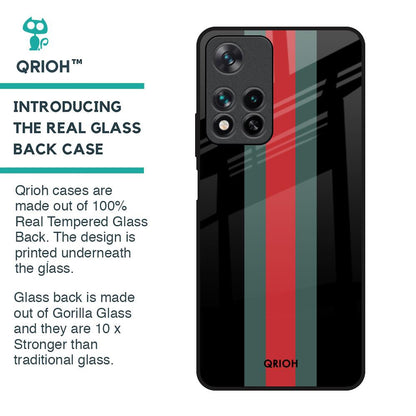 Vertical Stripes Glass Case for Redmi Note 11 Pro 5G