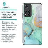 Green Marble Glass Case for Redmi Note 11 Pro 5G