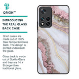 Pink & Gold Gllitter Marble Glass Case for Redmi Note 11 Pro 5G