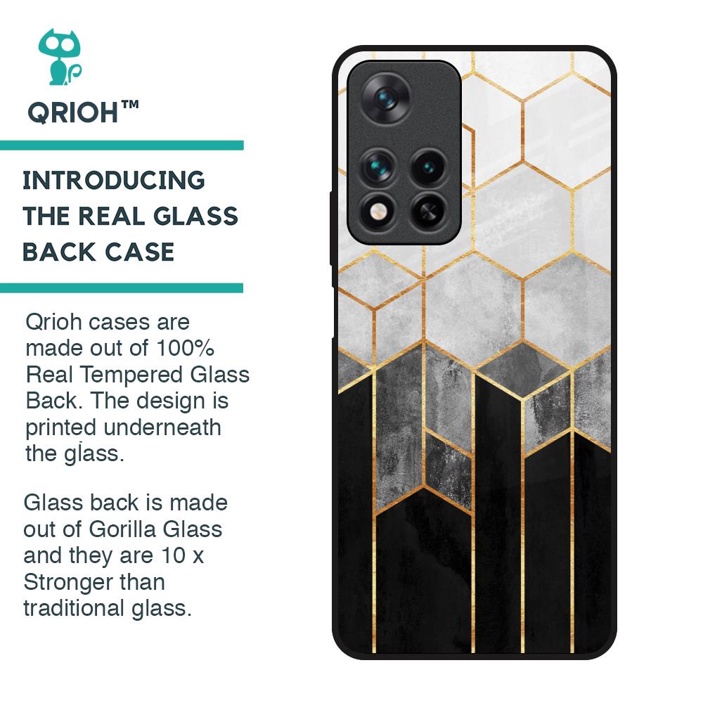 Tricolor Pattern Glass Case for Redmi Note 11 Pro 5G