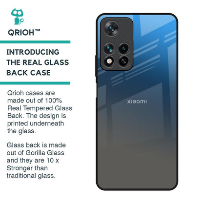 Blue Grey Ombre Glass Case for Redmi Note 11 Pro 5G