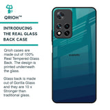 Green Triangle Pattern Glass Case for Redmi Note 11 Pro 5G