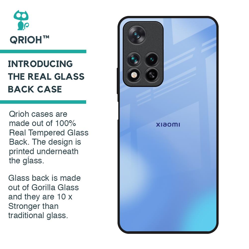 Vibrant Blue Texture Glass Case for Redmi Note 11 Pro 5G