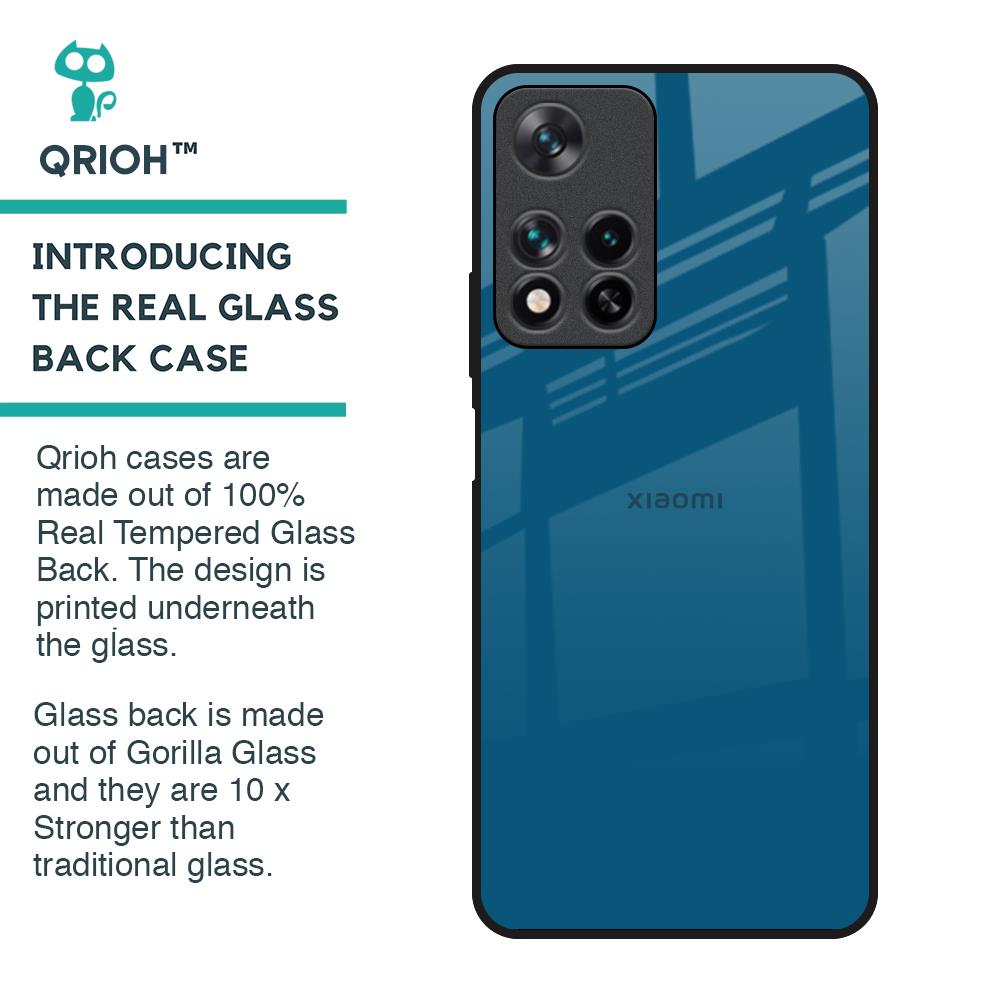 Cobalt Blue Glass Case for Redmi Note 11 Pro 5G
