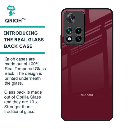 Classic Burgundy Glass Case for Redmi Note 11 Pro 5G
