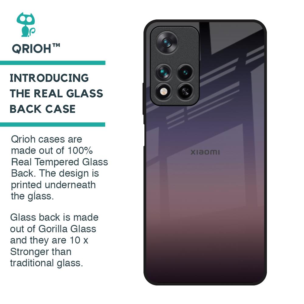 Grey Ombre Glass Case for Redmi Note 11 Pro 5G