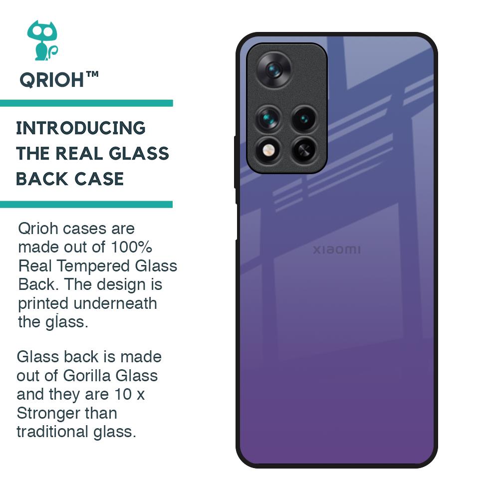 Indigo Pastel Glass Case For Redmi Note 11 Pro 5G