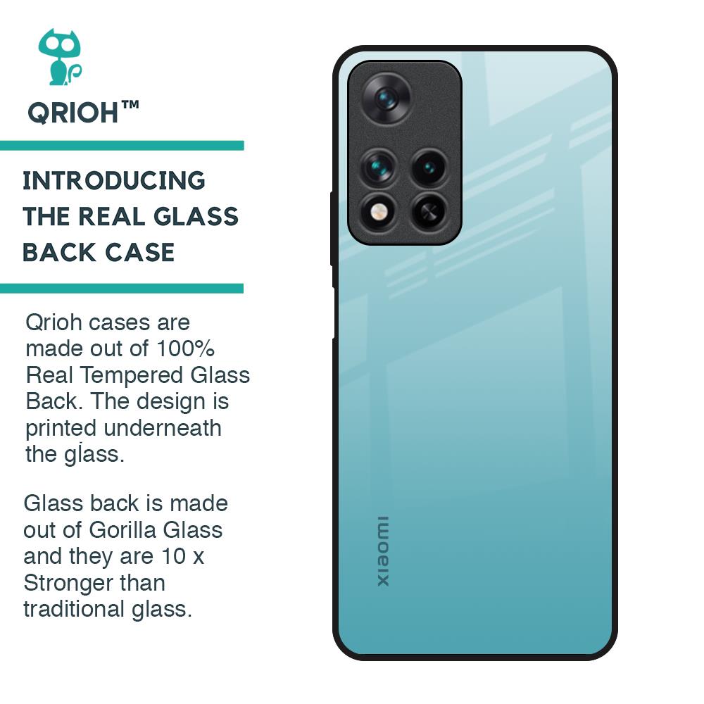 Arctic Blue Glass Case For Redmi Note 11 Pro 5G