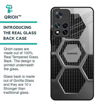 Hexagon Style Glass Case For Redmi Note 11 Pro 5G