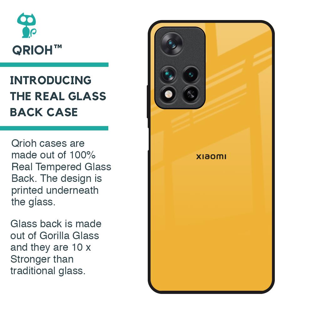 Fluorescent Yellow Glass case for Redmi Note 11 Pro 5G