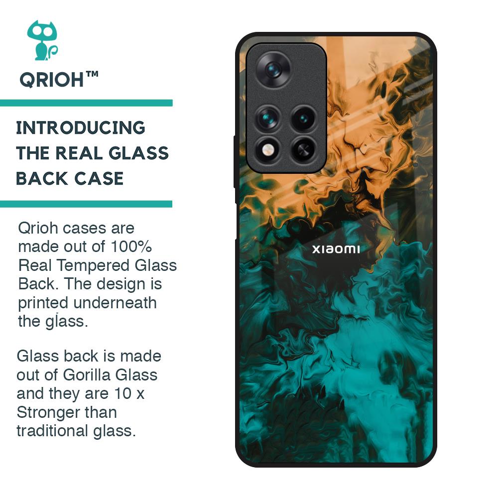 Watercolor Wave Glass Case for Redmi Note 11 Pro 5G
