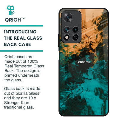 Watercolor Wave Glass Case for Redmi Note 11 Pro 5G