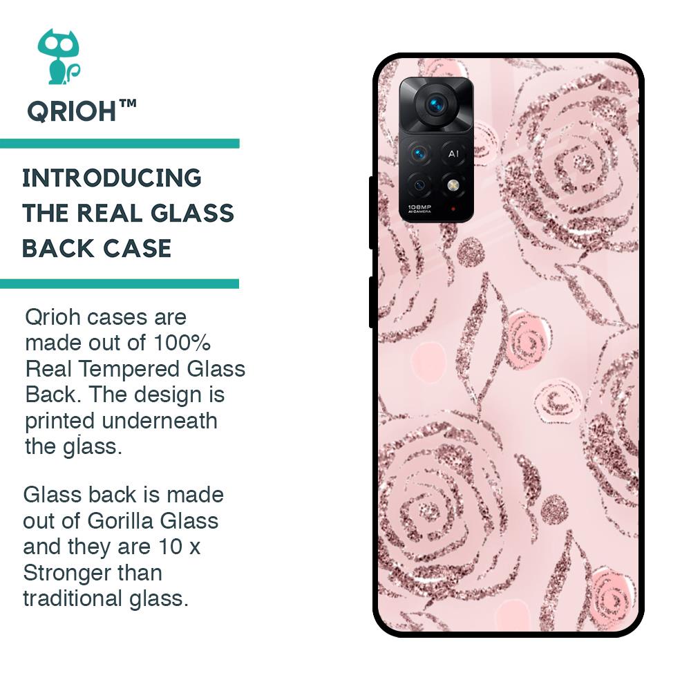 Shimmer Roses Glass case for Redmi Note 11 Pro 5G
