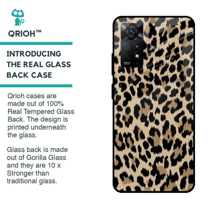 Leopard Seamless Glass Case For Redmi Note 11 Pro 5G