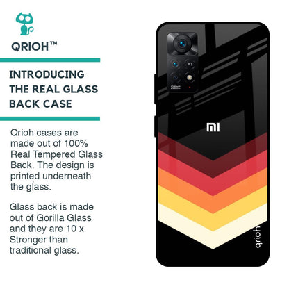 Abstract Arrow Pattern Glass Case For Redmi Note 11 Pro 5G