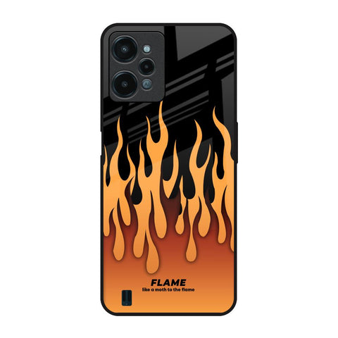 Fire Flame Realme C31 Glass Back Cover Online